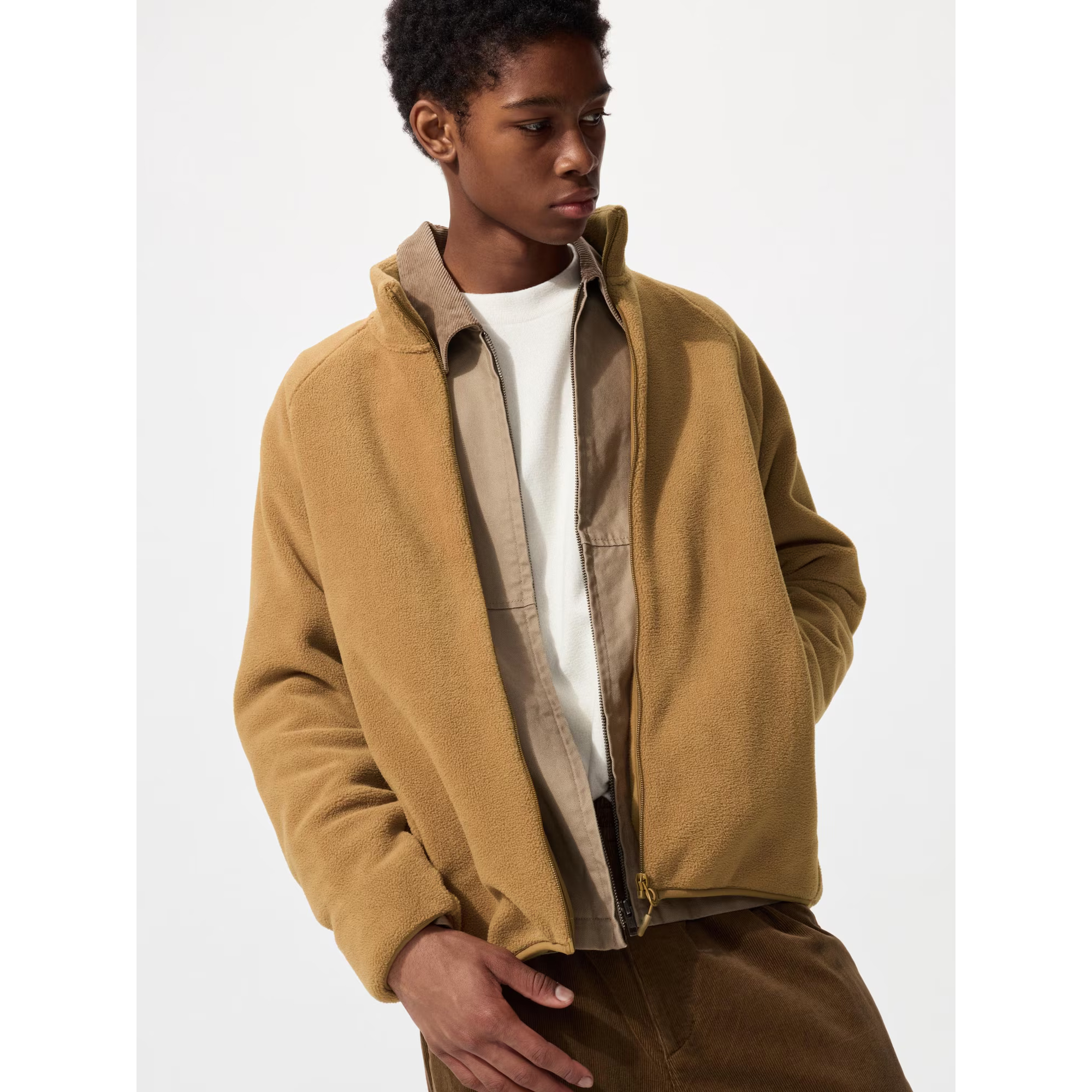 

Толстовка унисекс Uniqlo Fleece Zipped, 34 коричневый