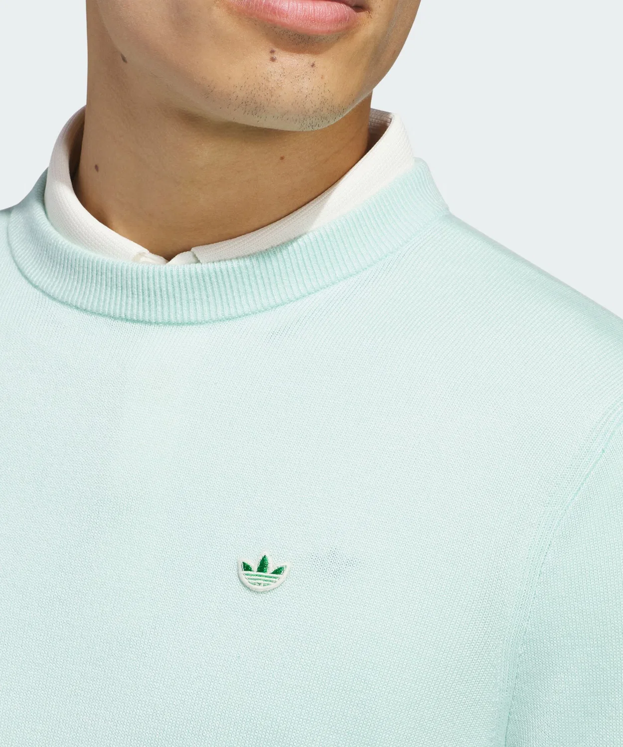 Мужской свитшот из кашемировой смеси с длинным рукавомAdidas Golf, Green — фото 4