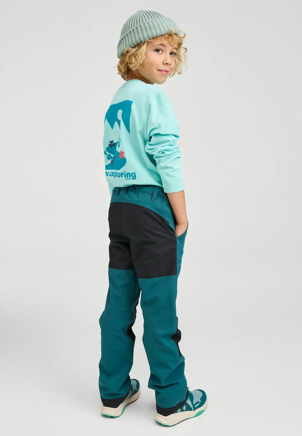 Футболка Langarmshirt tosikiva унисекс с длинными рукавами Reima, Aquamarine — фото 2