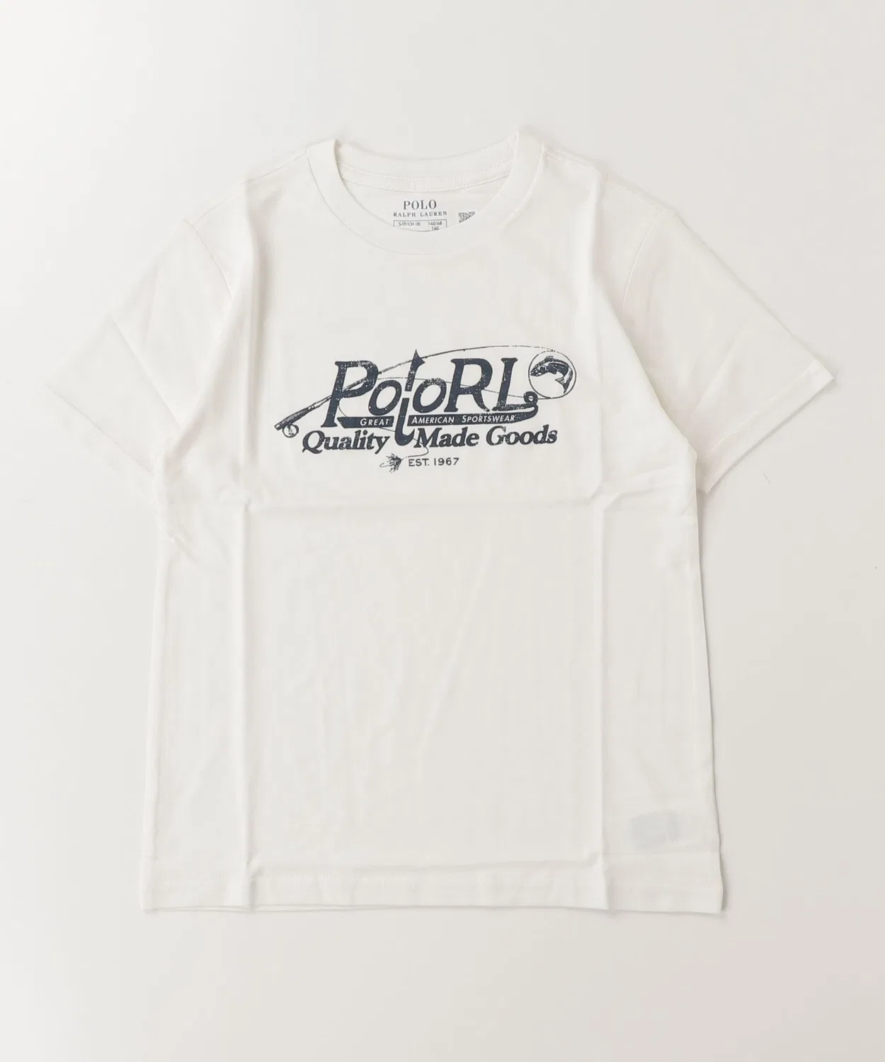 Детская футболка с принтом Polo RL Quality Made Goods POLO RALPH LAUREN CHILDRENSWEAR, Белый — фото 3