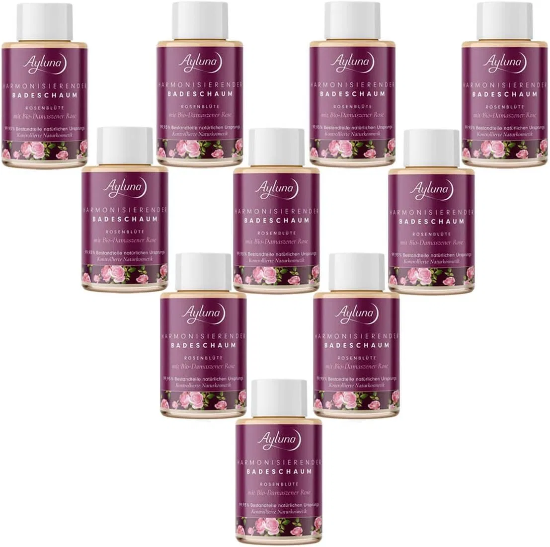 Пена для ванны Harmonising Bath Foam Rose Blossom, Ayluna, 50 мл, набор 10 шт