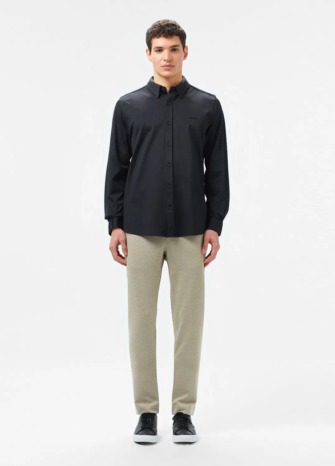 Рубашка slim fit Lacoste, black — фото 3