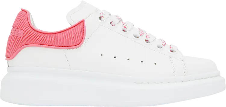 Кроссовки Alexander McQueen Wmns Oversized Sneaker White Pink Zebra, белый