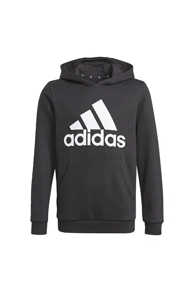 Детское худи для девочек с принтом Essentials Adidas, Black — фото 3