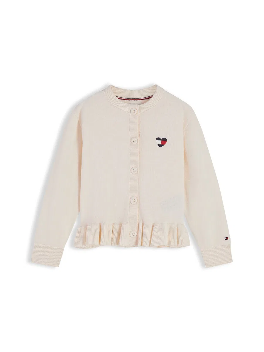Вязаный кардиган TOMMY HILFIGER бежевого цвета