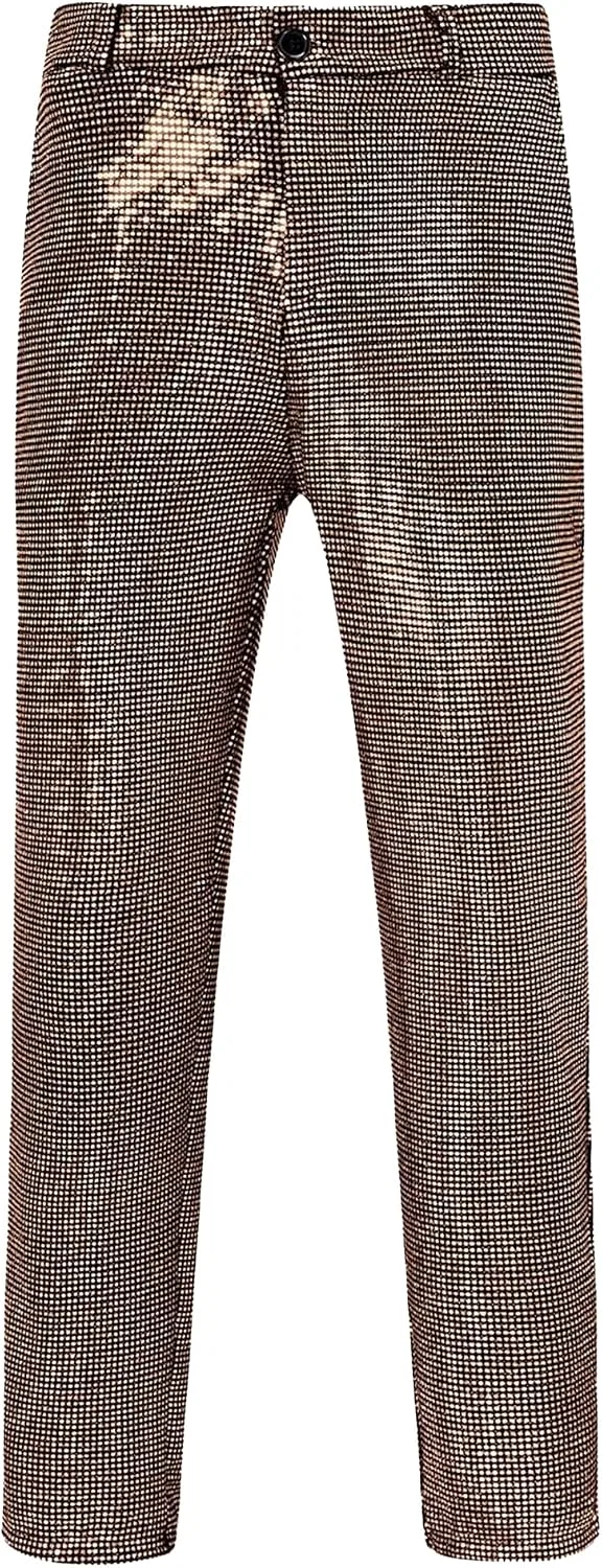 Мужские брюки с пайетками Slim Fit, золотистый