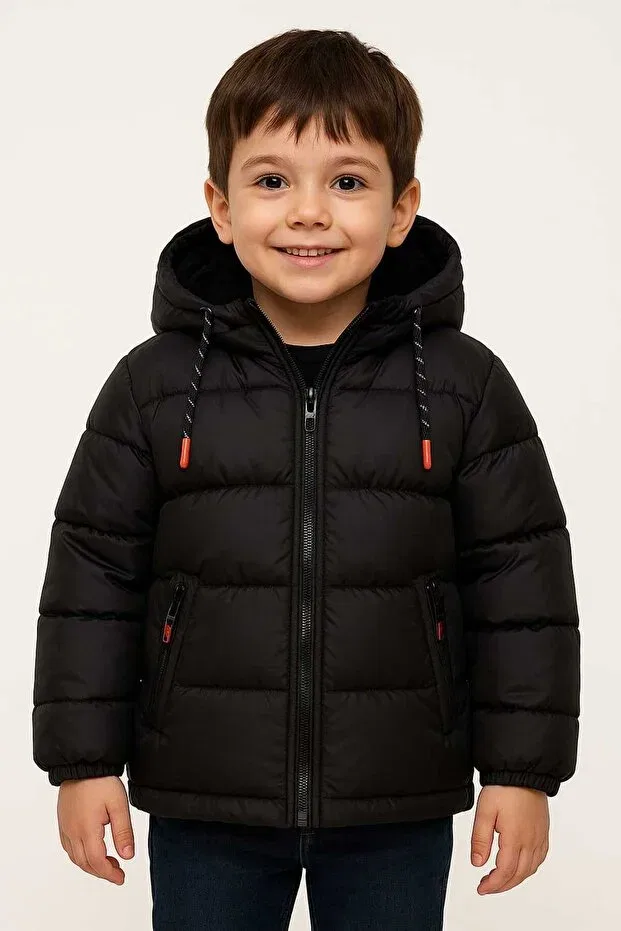 Детский пуховик для девочек с карманами Bubiee Baby, Black