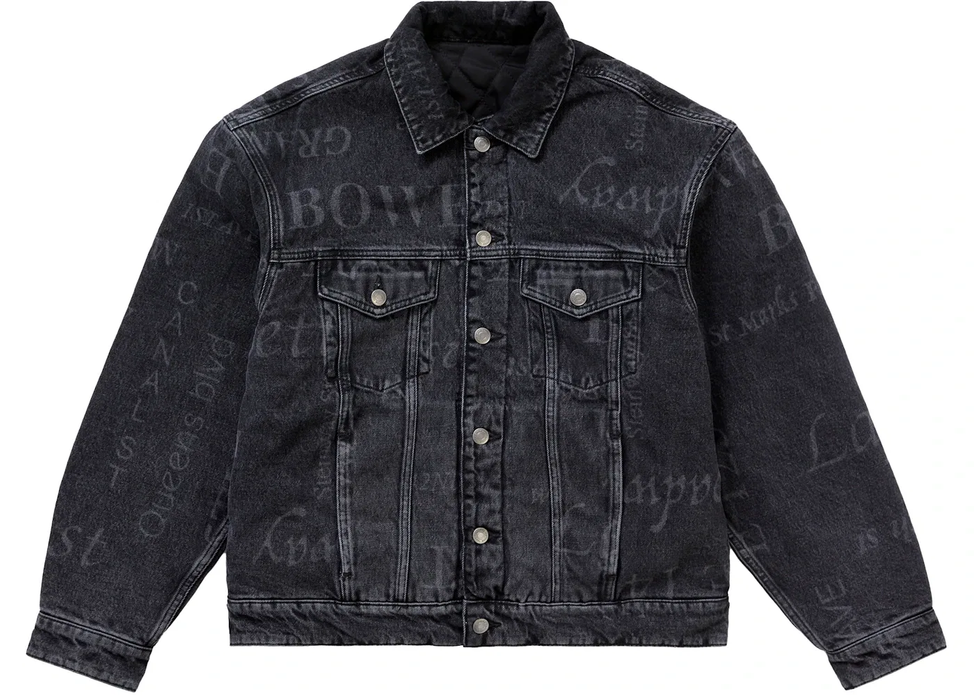 Мужская куртка-тракер с принтом Supreme Martine Rose Reversible Trucker Jacket, Black