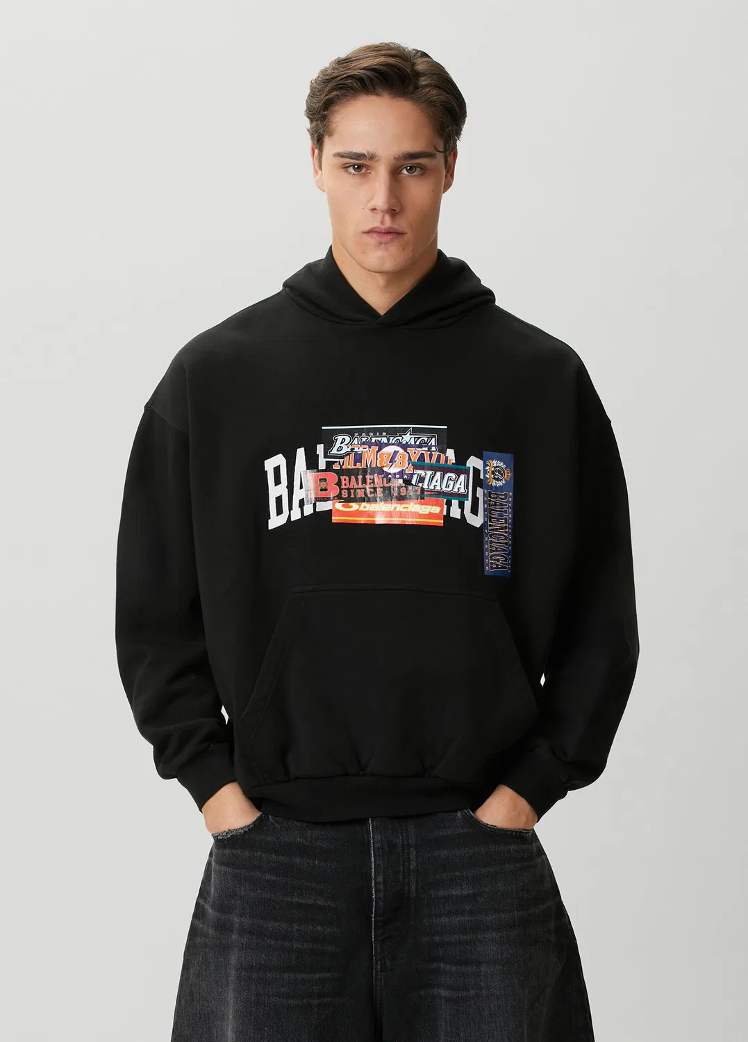 Свитшот с капюшоном Balenciaga, черный
