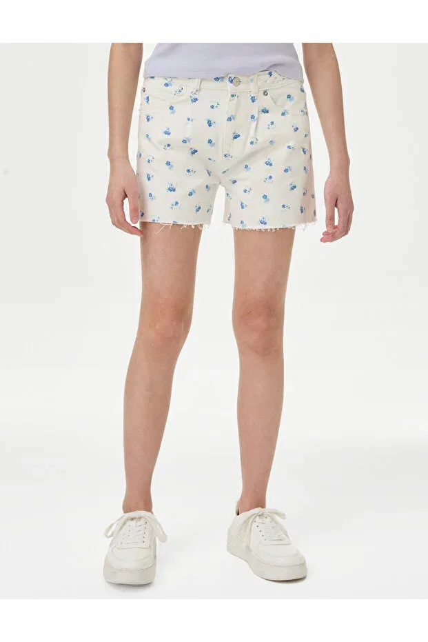 Детские шорты для девочек хлопковые Marks & Spencer, Nude Color — фото 3