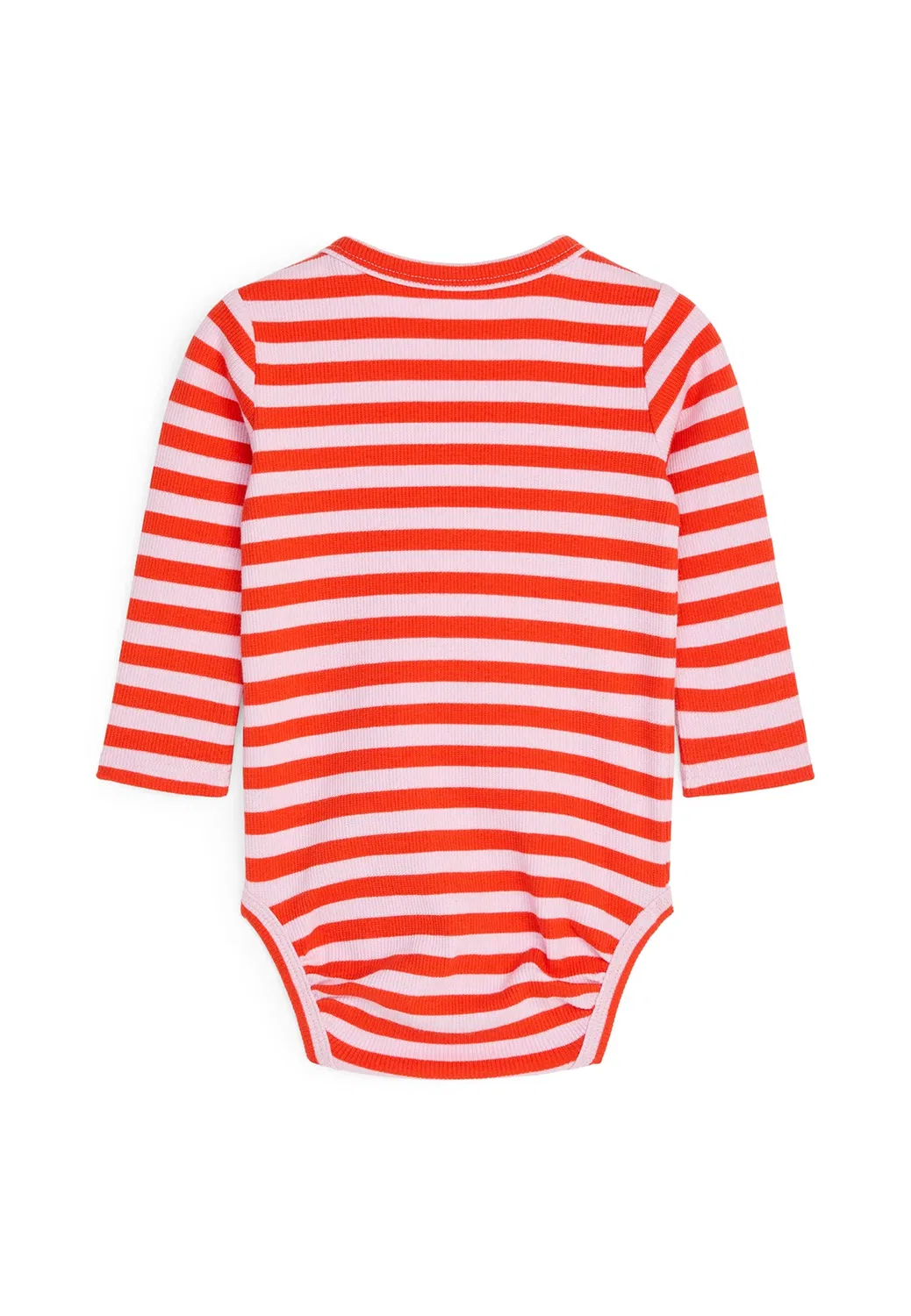 Ребристый боди с длинными рукавами, унисекс - боди Arket, Pink Red — фото 2