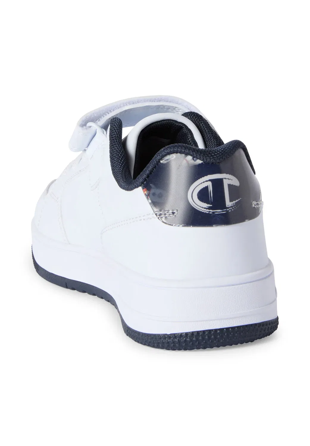 Rd18 линзовидные b ps низкие баскетбольные кроссовки Champion, White And Navy Blue — фото 4