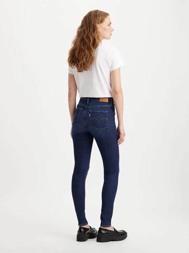 Женские джинсы с завышенной талией Levi's, Dark Blue — фото 3