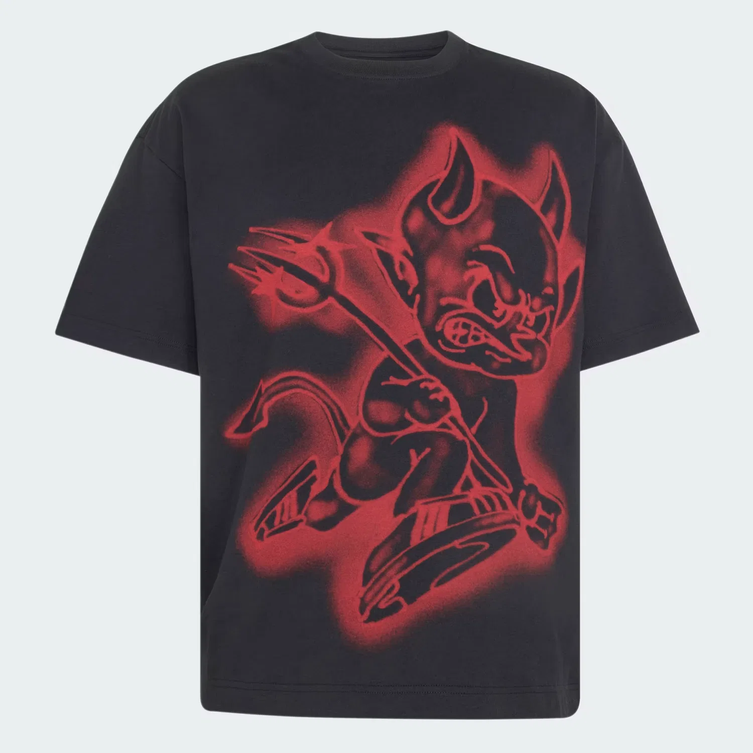 Мужская футболка свободного кроя Airbrush Tee Adidas Originals, черный — фото 4