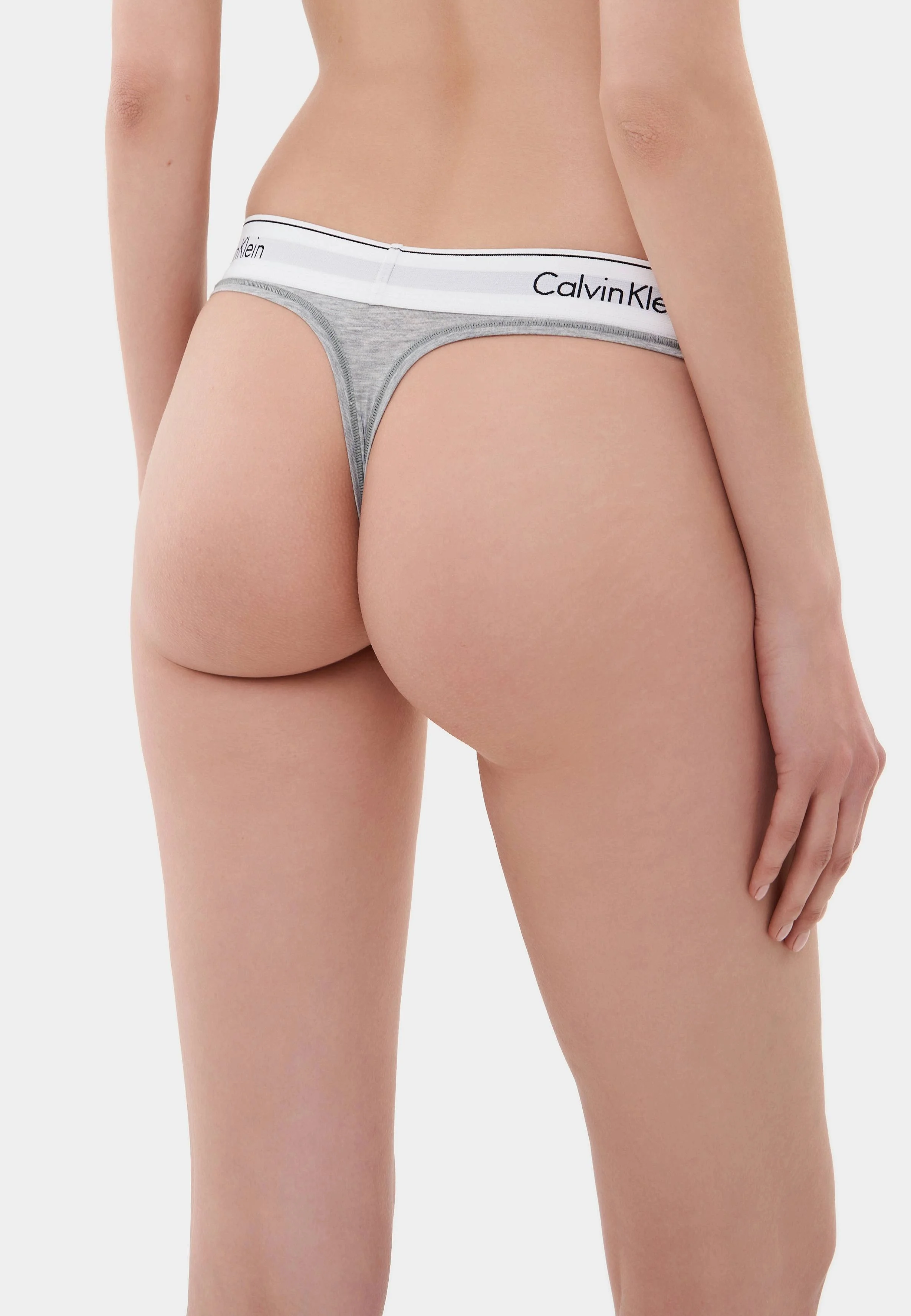 Стринги Calvin Klein Modern Cotton, серый — фото 2