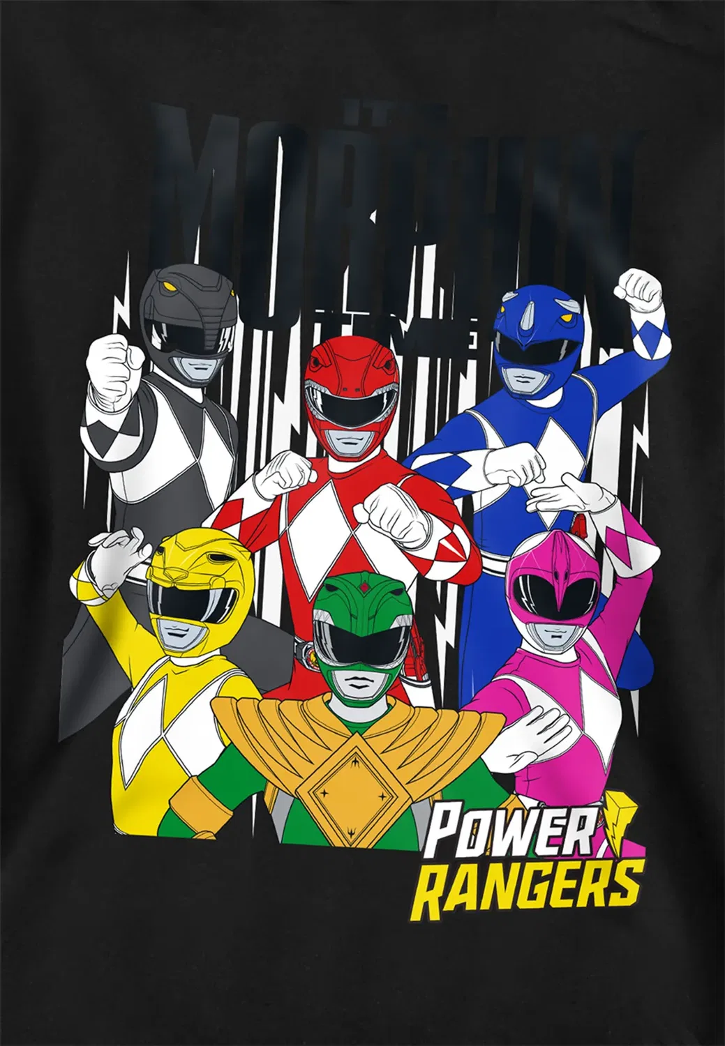 Детский худи Power Rangers It's Morphin Time Hasbro, Black — фото 2