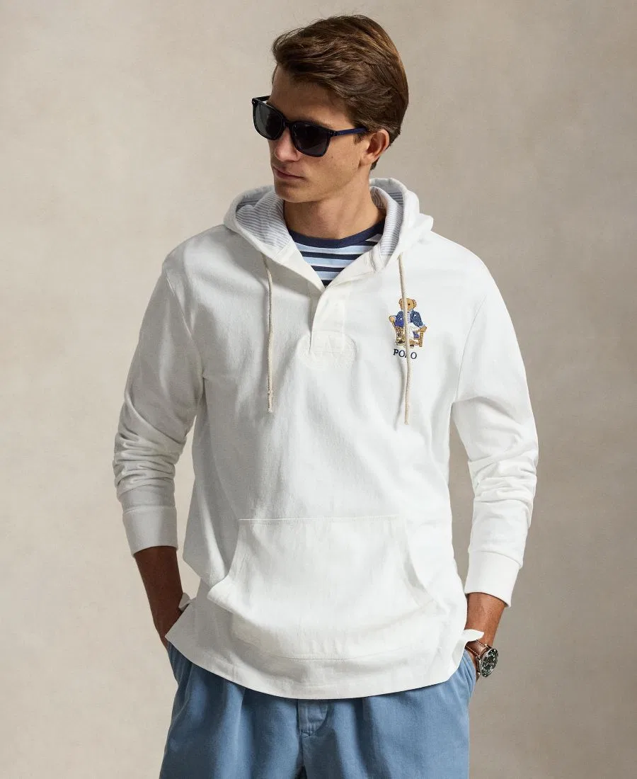 Худи с капюшоном и вышивкой Polo Bear Polo Ralph Lauren, Newport Bear White
