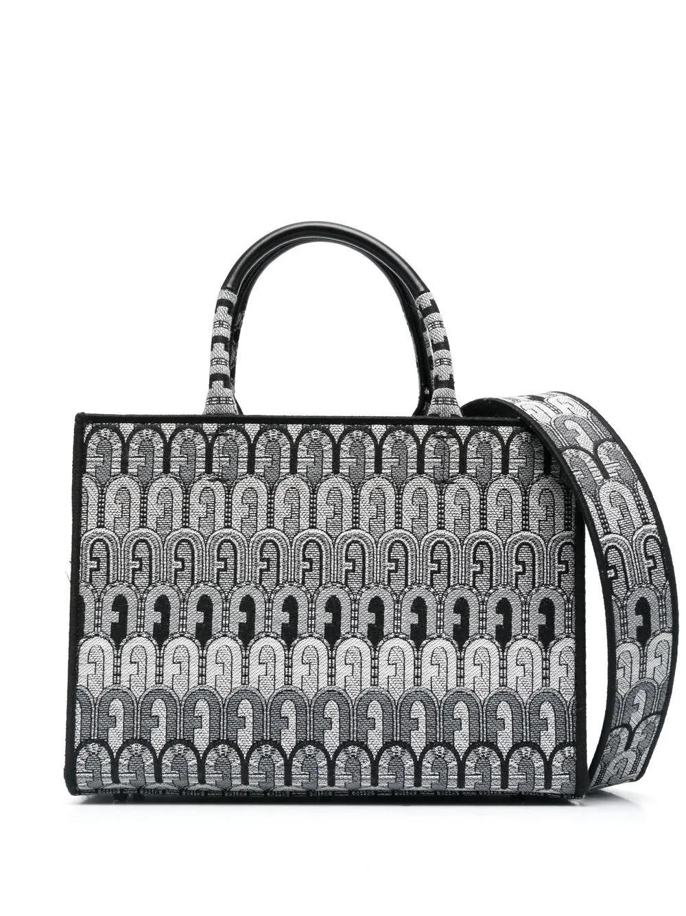 

Жаккардовая сумка-тоут Furla, черный