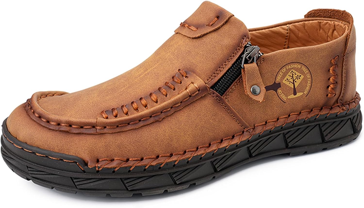 

Мужские лоферы из натуральной кожи, мягкие обувь для ходьбы и вождения, повседневная мужская обувь Abborora, желтый