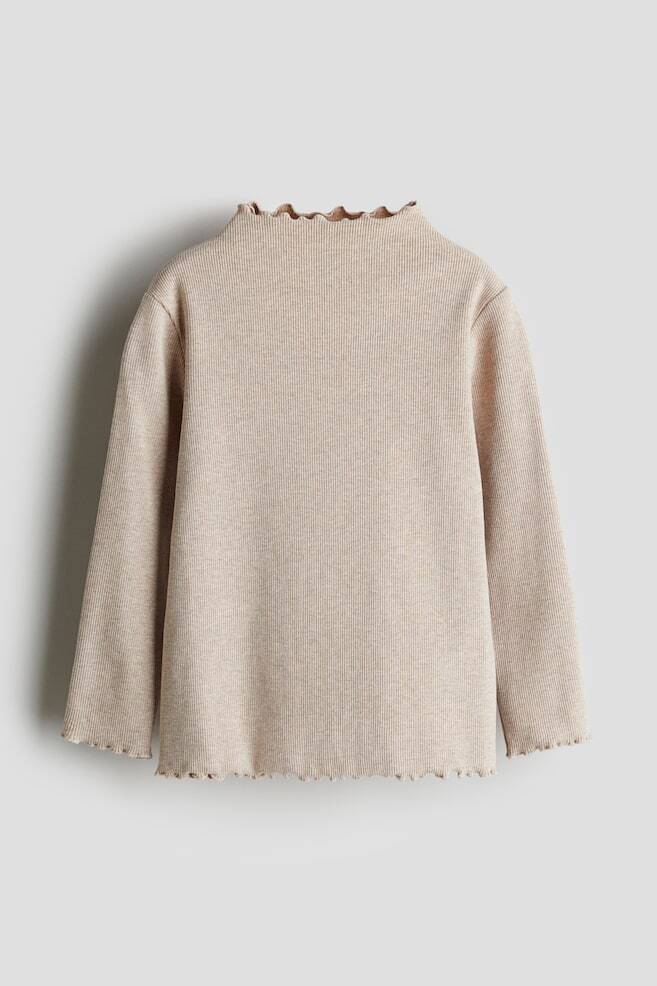 

Хлопковая рубашка с водолазкой H&M, бежевый