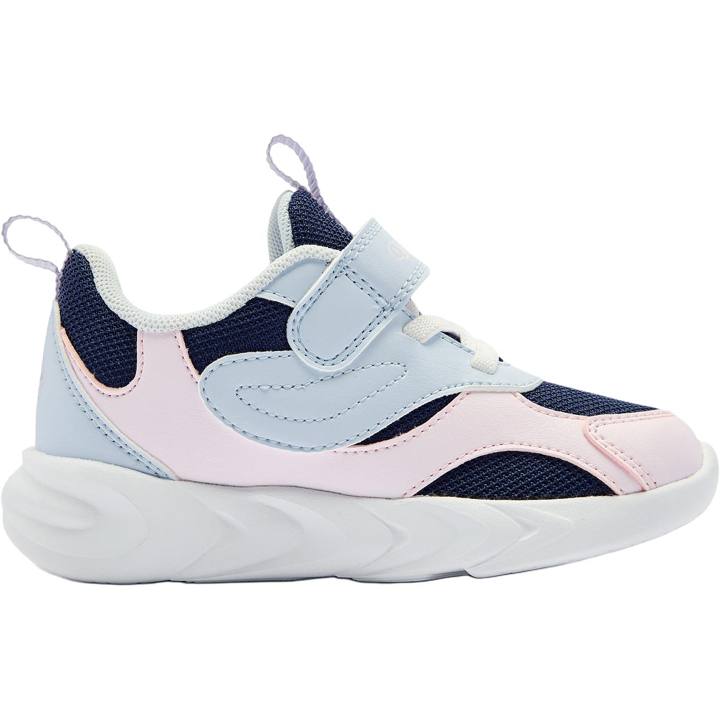 QIAODAN Противоскользящие износостойкие низкие детские ботинки blue white pink infant and toddler — фото 3