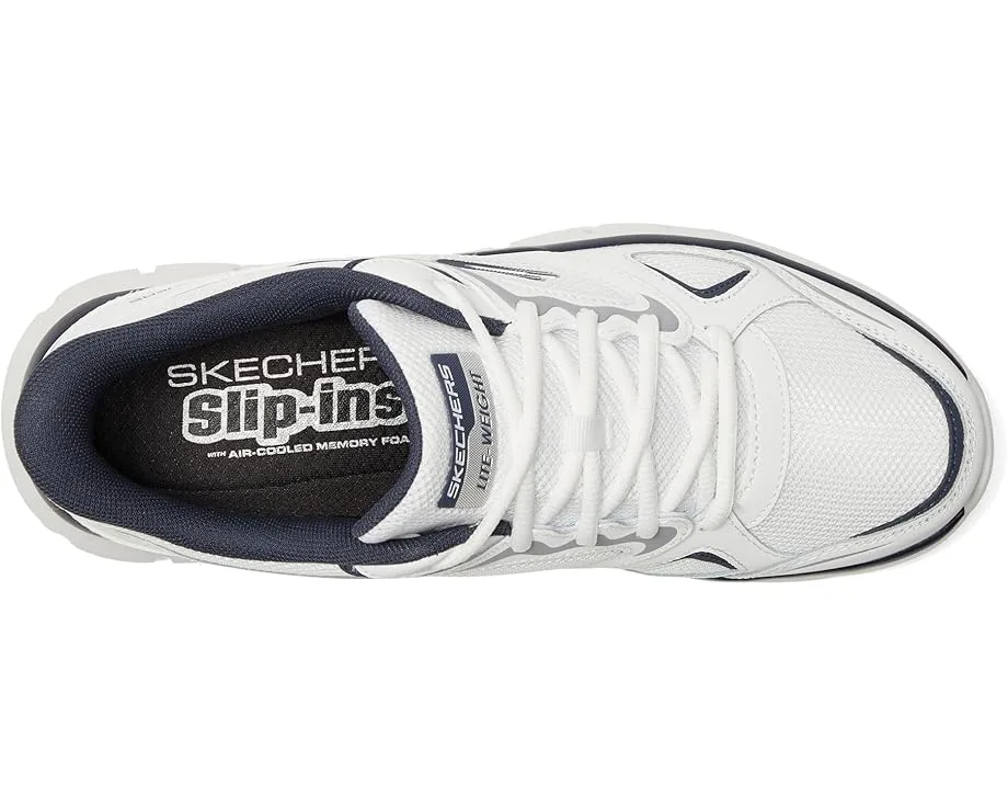 Кроссовки SKECHERS Track Ezral Hands Free Slip-in, White/Navy — фото 2