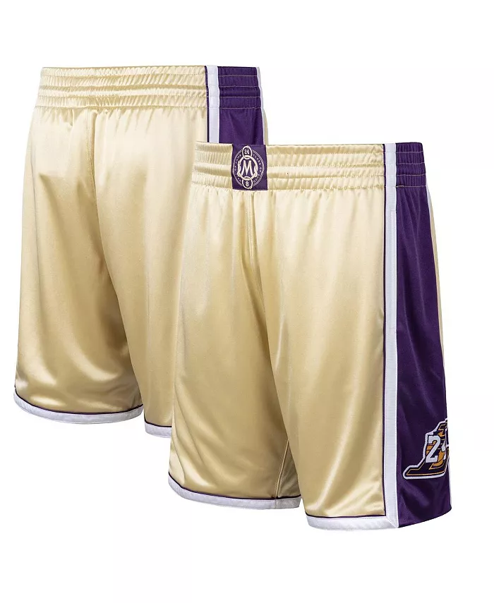 

Мужские шорты Los Angeles Lakers Hardwood Classics в золотистом оттенке, посвященные зачислению Коби Брайанта в Зал славы 2020 года Mitchell & Ness