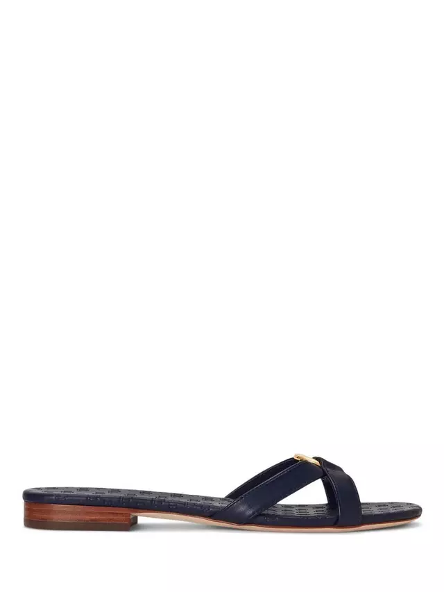 

Сандалии Ralph Lauren Lauren Ralph Lauren Emmy Leather Slider, цвет blue/navy