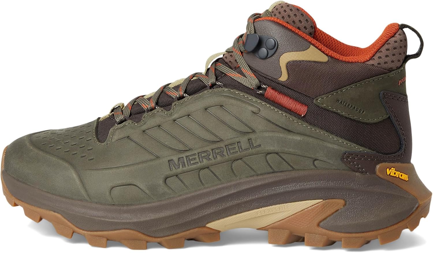 Мужские ботинки Merrell Moab Speed 2 Leather Mid водонепроницаемые, Olive — фото 4