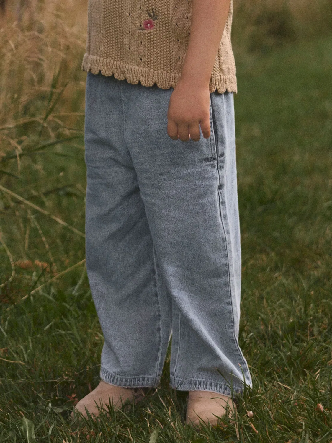 Джинсы с широкими штанинами Lil'Atelier, Blue Denim — фото 3