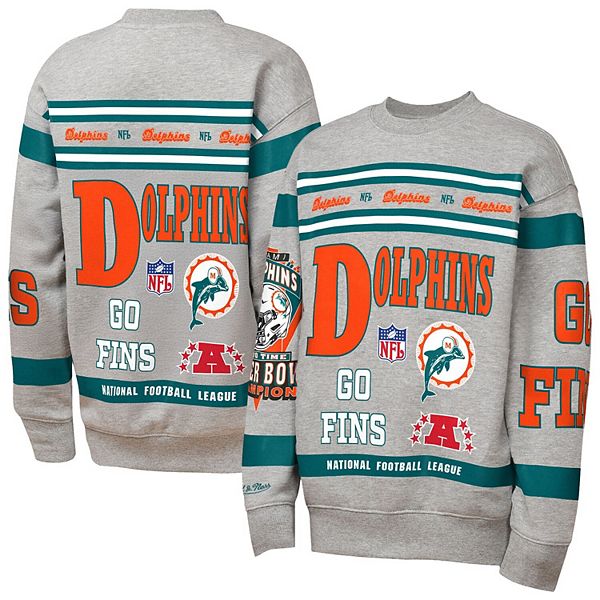 

Свитшот Youth Miami Dolphins с принтом Mitchell & Ness