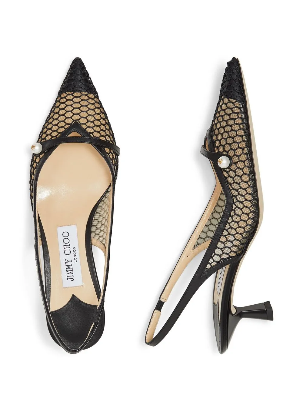 Туфли Amita 45 с ремешком на пятке JIMMY CHOO, черный — фото 4
