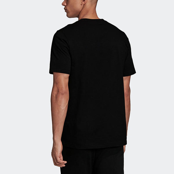 Футболка mh bos tee contrasting colors large logo sports round neck short sleeve black Adidas, черный — фото 4