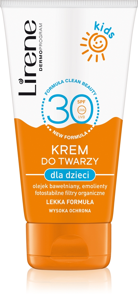 

Солнцезащитный крем для лица от солнца для детей Lirene, spf 30 50 мл
