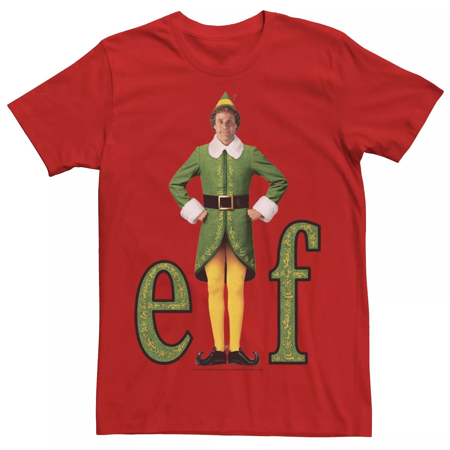 

Мужская футболка Elf Buddy Classic Movie с логотипом Licensed Character