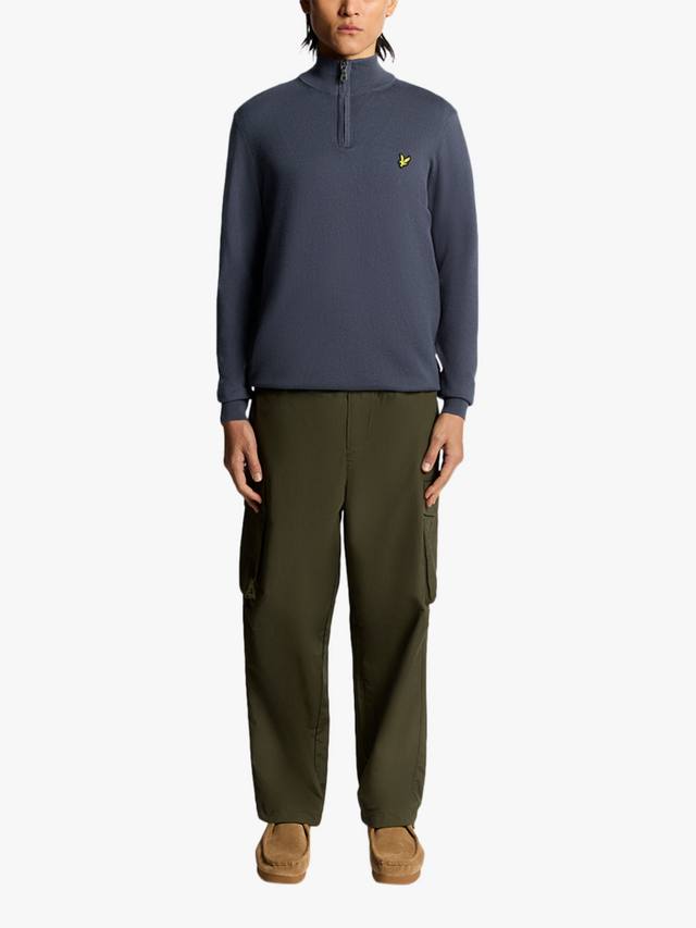 

Полузастёгивающийся джемпер из смеси хлопка и мериносовой шерсти Lyle & Scott, X854 Graystone