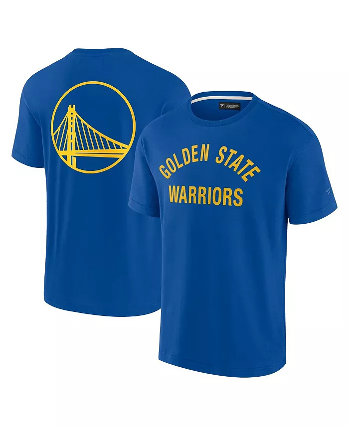 

Мужская и женская футболка Royal Golden State Warriors Elements с коротким рукавом, супермягкая Fanatics Signature