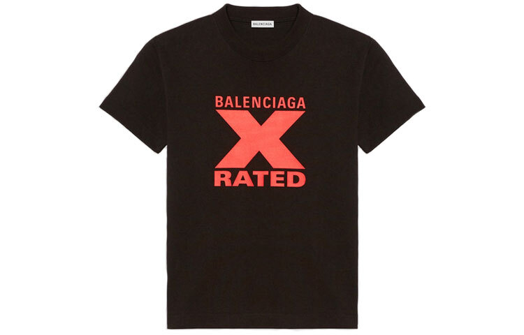 

Футболка женская Balenciaga, черный / красный