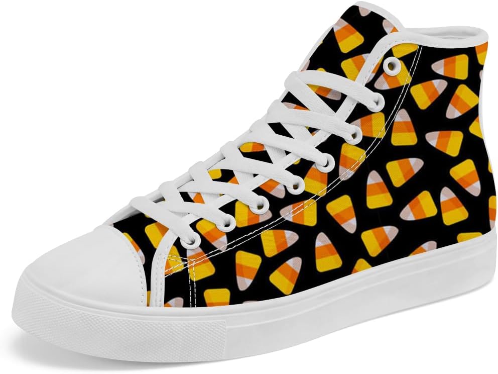 

Кеды Chebing Corn высокие на шнуровке из холщовой ткани, повседневная обувь для мужчин и женщин, черный/желтый