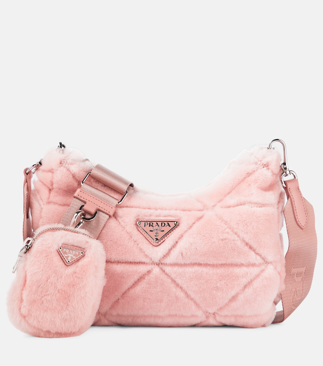 

Сумка через плечо из овчины Prada, Orchidea