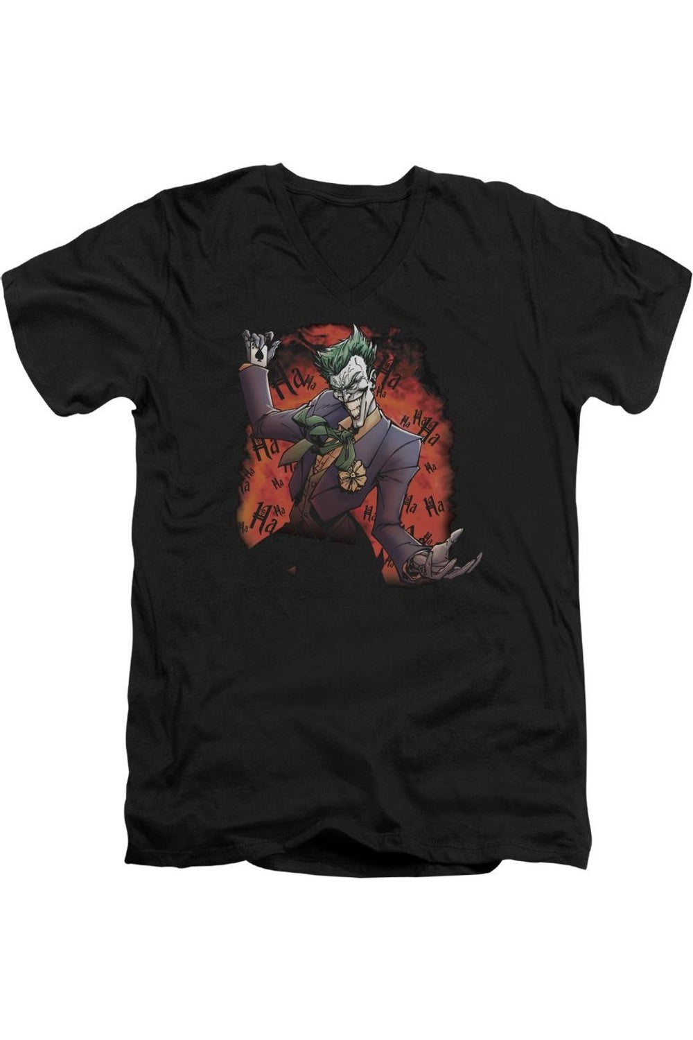 

Футболка с коротким рукавом и V-образным вырезом для взрослых Batman Jokers Ave Gildan, черный
