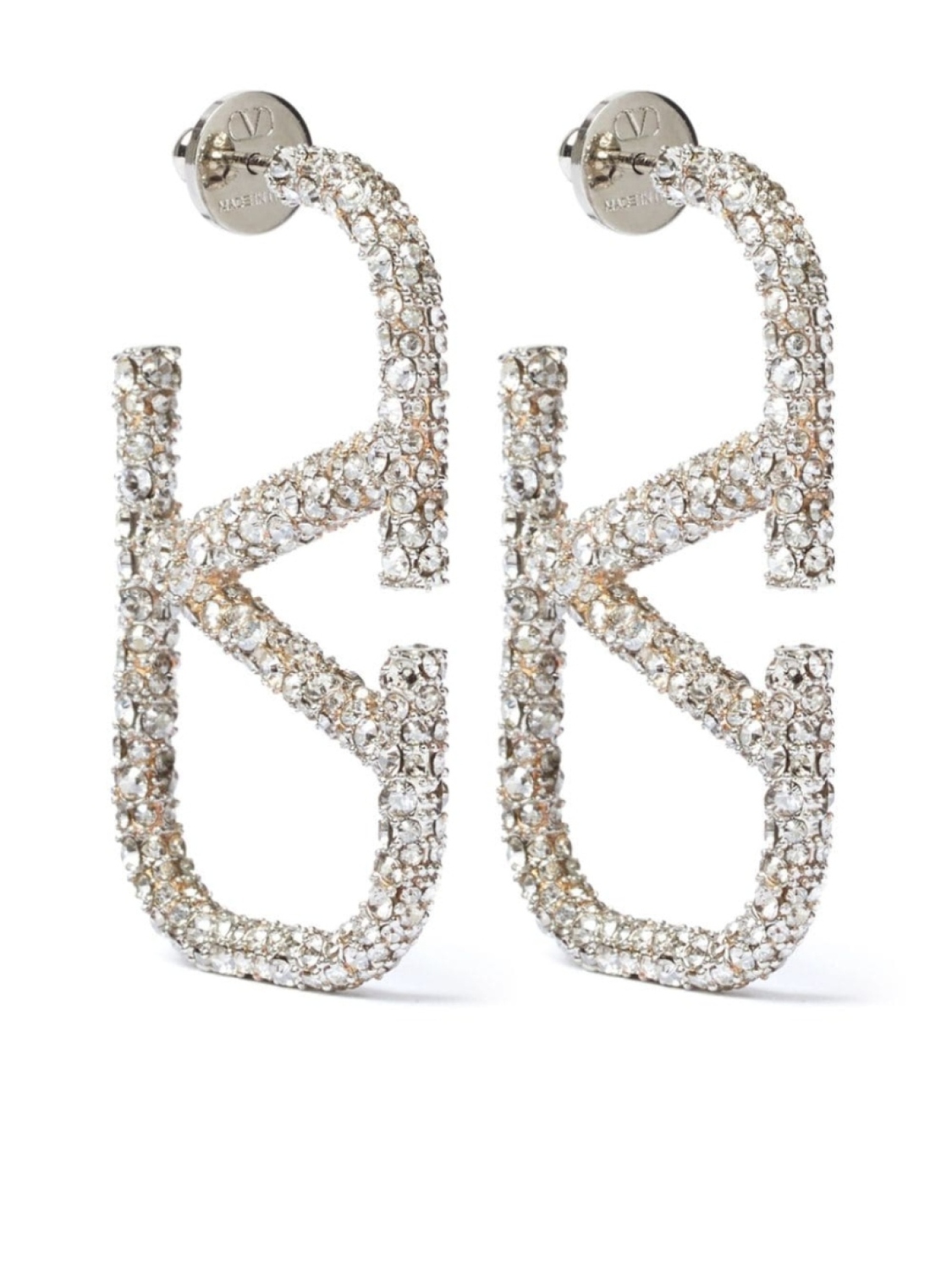 

Серьги VLogo Signature с кристаллами Valentino Garavani, серебряный