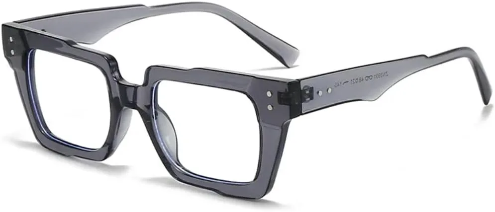 

Ретро-солнцезащитные очки «кошачий глаз» для женщин с прозрачными линзами цвета океана, модные очки для мужчин с заклепками в стиле панк VRTRFFTR, Black Clear