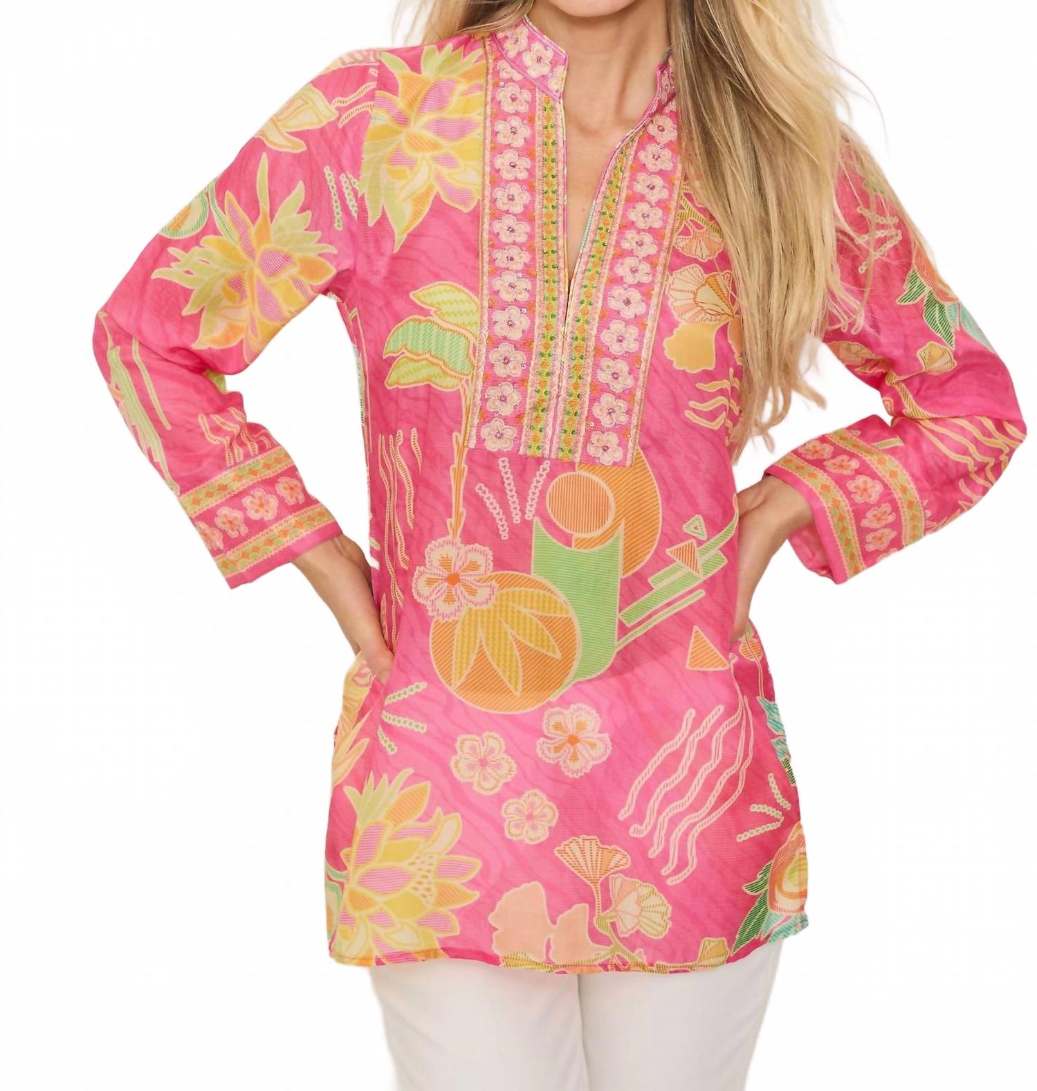 

Туника Darcy с разрезом по боку в принте Bahama Bella tu, Bahama Print