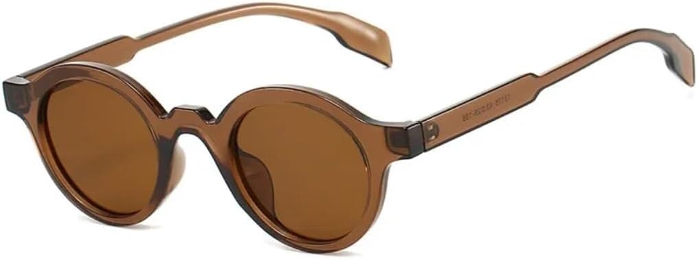 

Солнцезащитные очки с защитой UV400 | Маленькие круглые панк-очки с градиентными линзами | для женщин и мужчин, для занятий спортом на открытом воздухе и вождения LXLHWN, Brown Tea