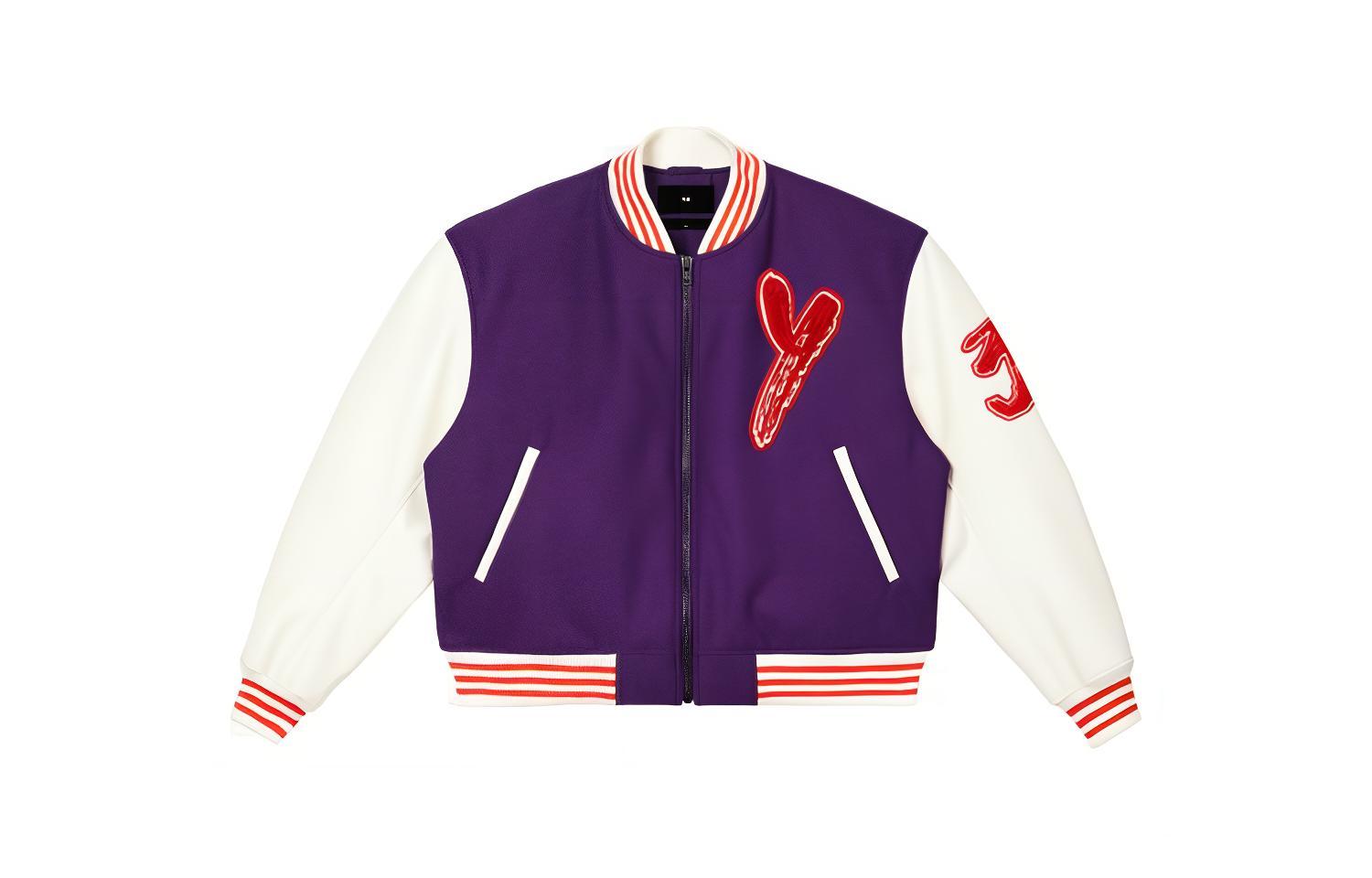 

Y 3 Бомбер с графическим принтом Y-3, фиолетовый и белый