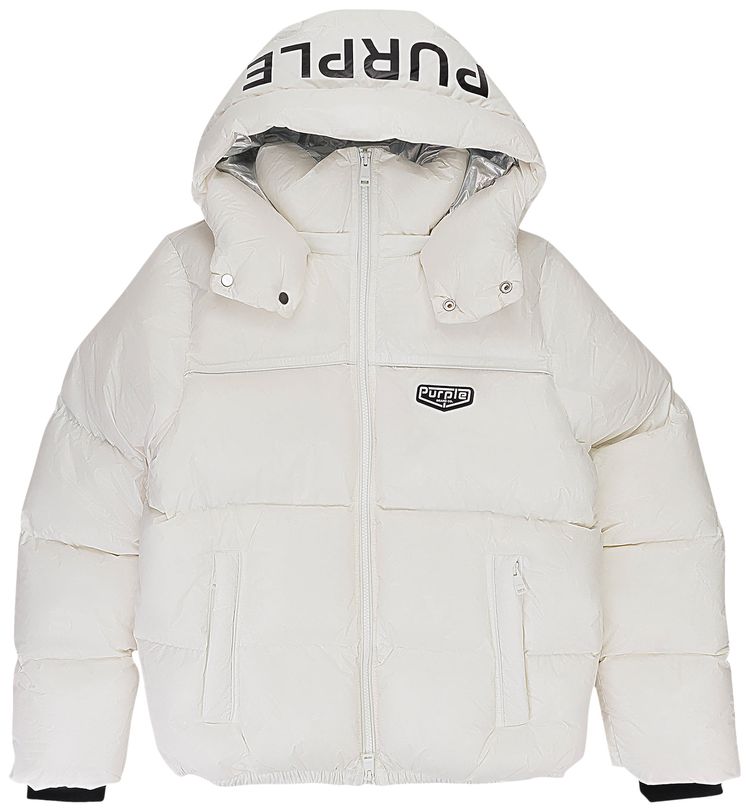 

Куртка PURPLE BRAND Nylon Down Puffer Jacket 'White', белый
