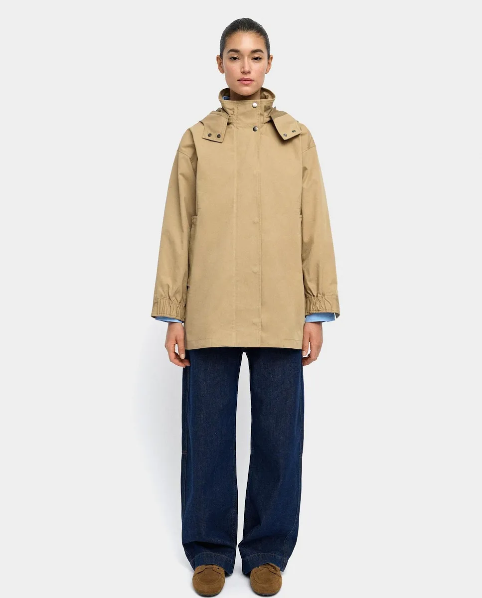 

Женская парка с капюшоном и эластичными манжетами Parfois, бежевый