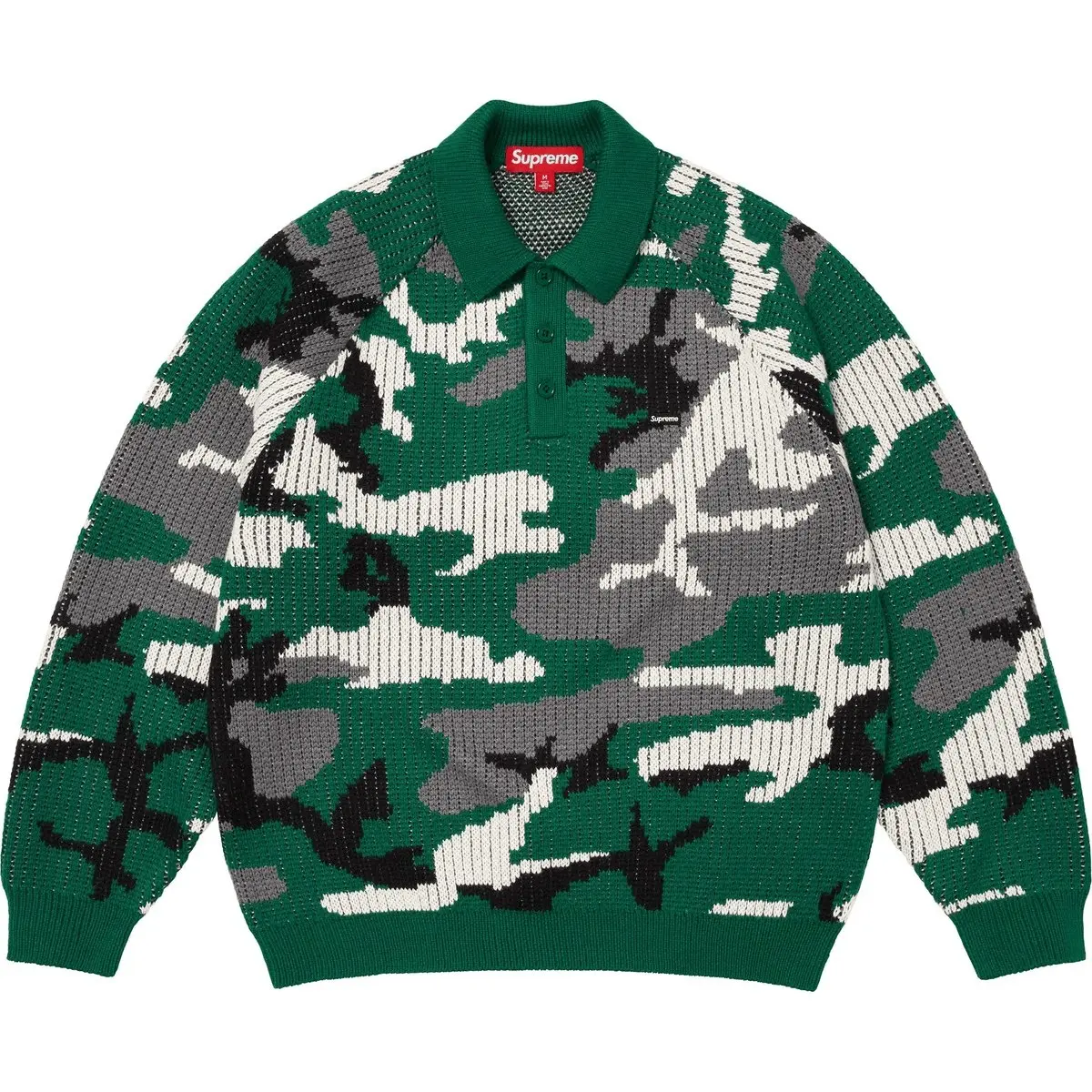Маленькая коробка поло свитер Supreme, камуфляж/черный — фото 3