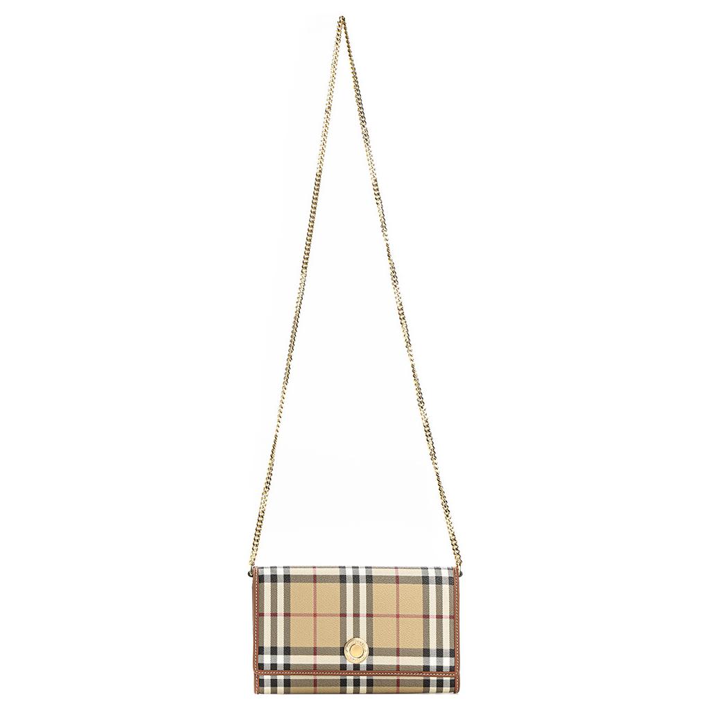 Женская поясная сумка Burberry из полиуретана, золотистая — фото 2
